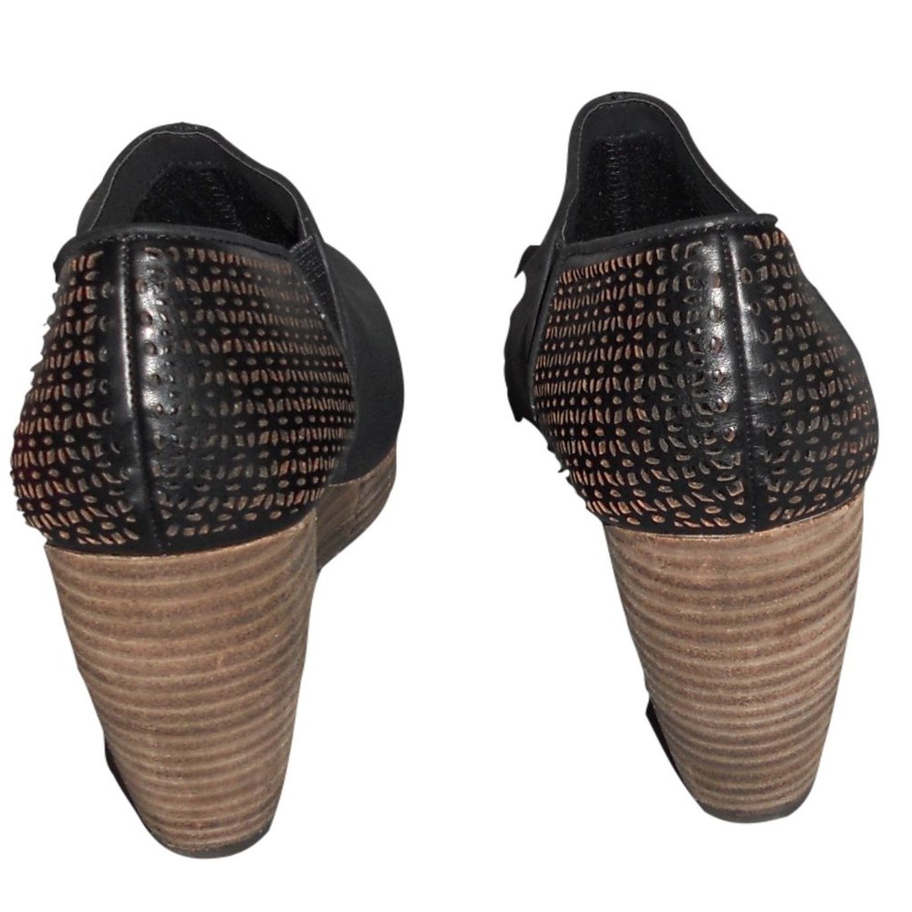 Most comfortable Dr. Scholls 8 1/2M Harlow Blk Wedge Booties - Picture 4 of 7